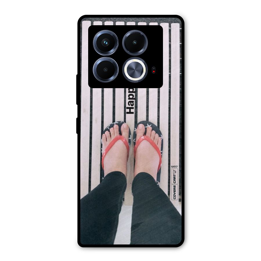 Happy Feet Metal Back Case for Infinix Note 40 5G