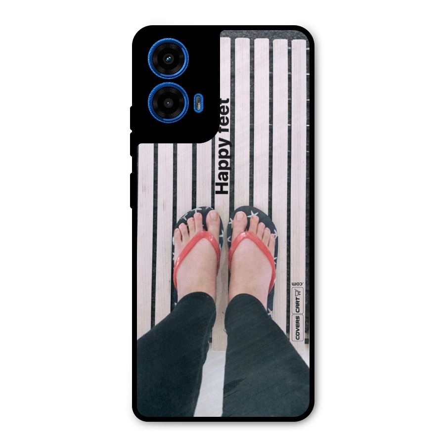 Happy Feet Metal Back Case for Moto G45