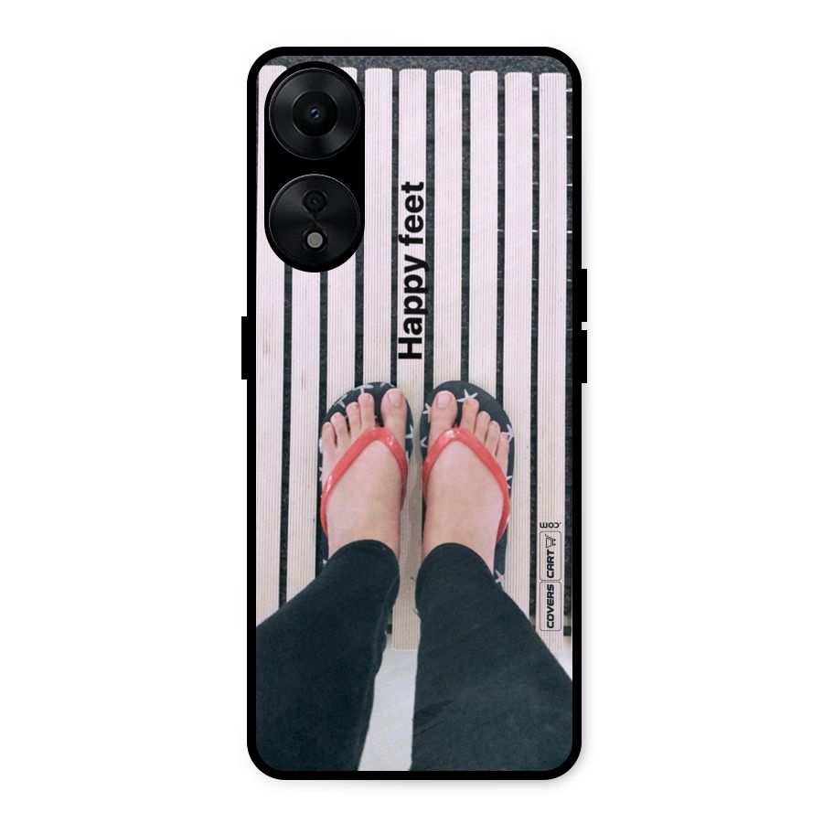 Happy Feet Metal Back Case for Oppo A78 5G