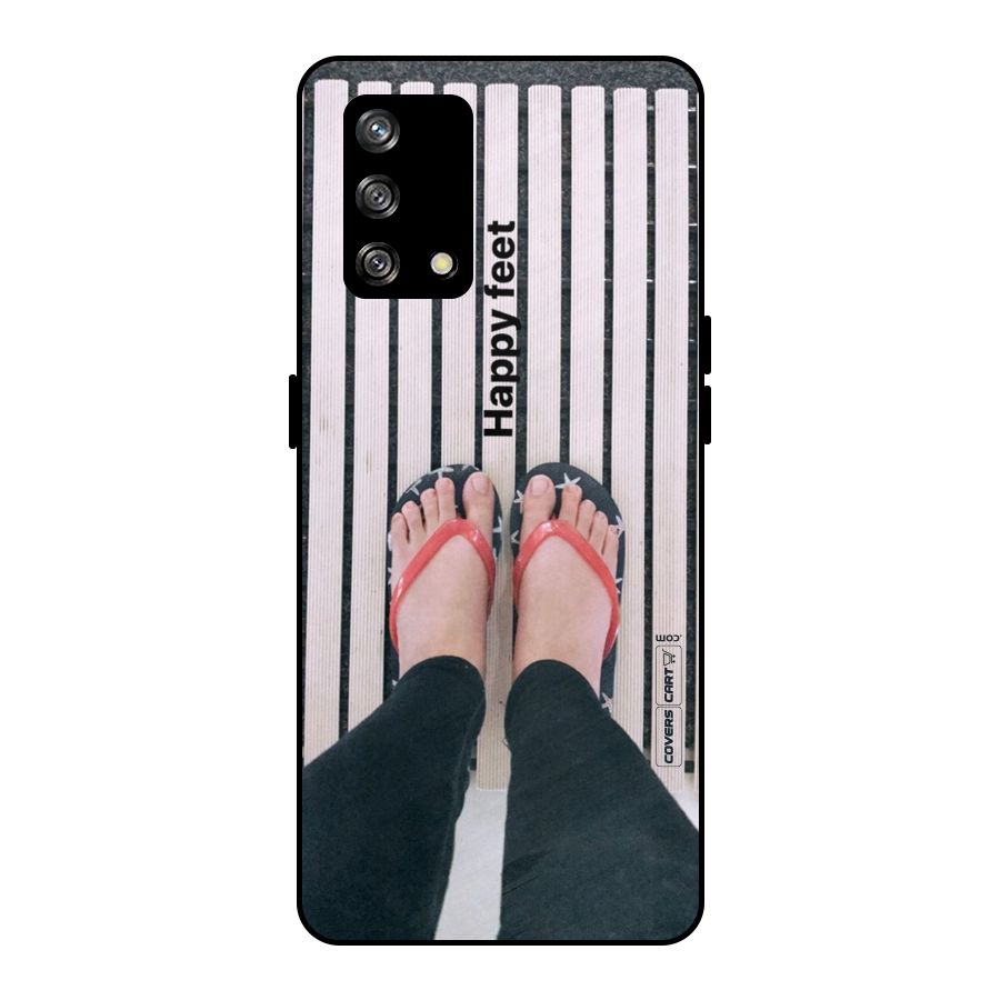 Happy Feet Metal Back Case for Oppo F19