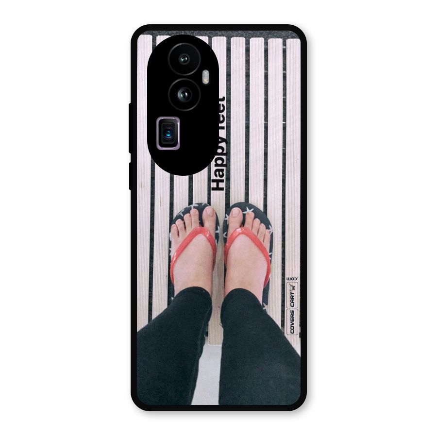 Happy Feet Metal Back Case for Oppo Reno10 Pro Plus