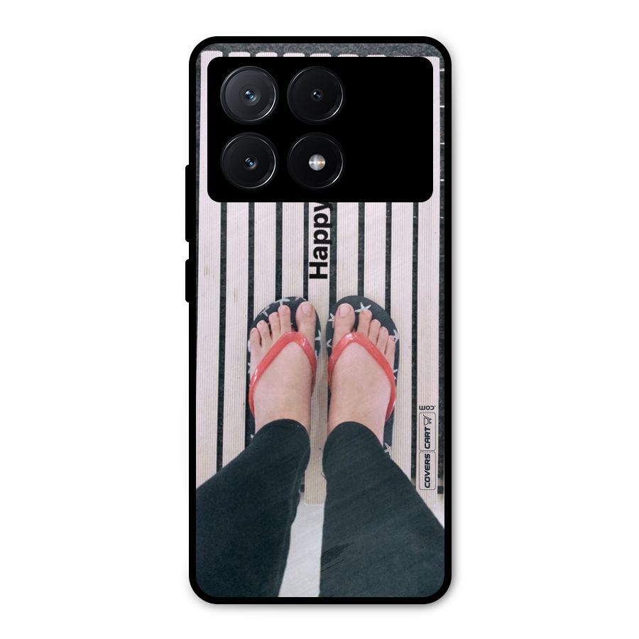 Happy Feet Metal Back Case for Poco X6 Pro