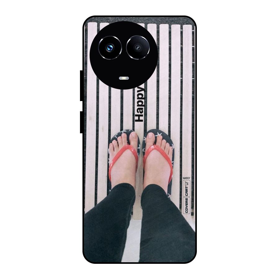 Happy Feet Metal Back Case for Realme 11 5G