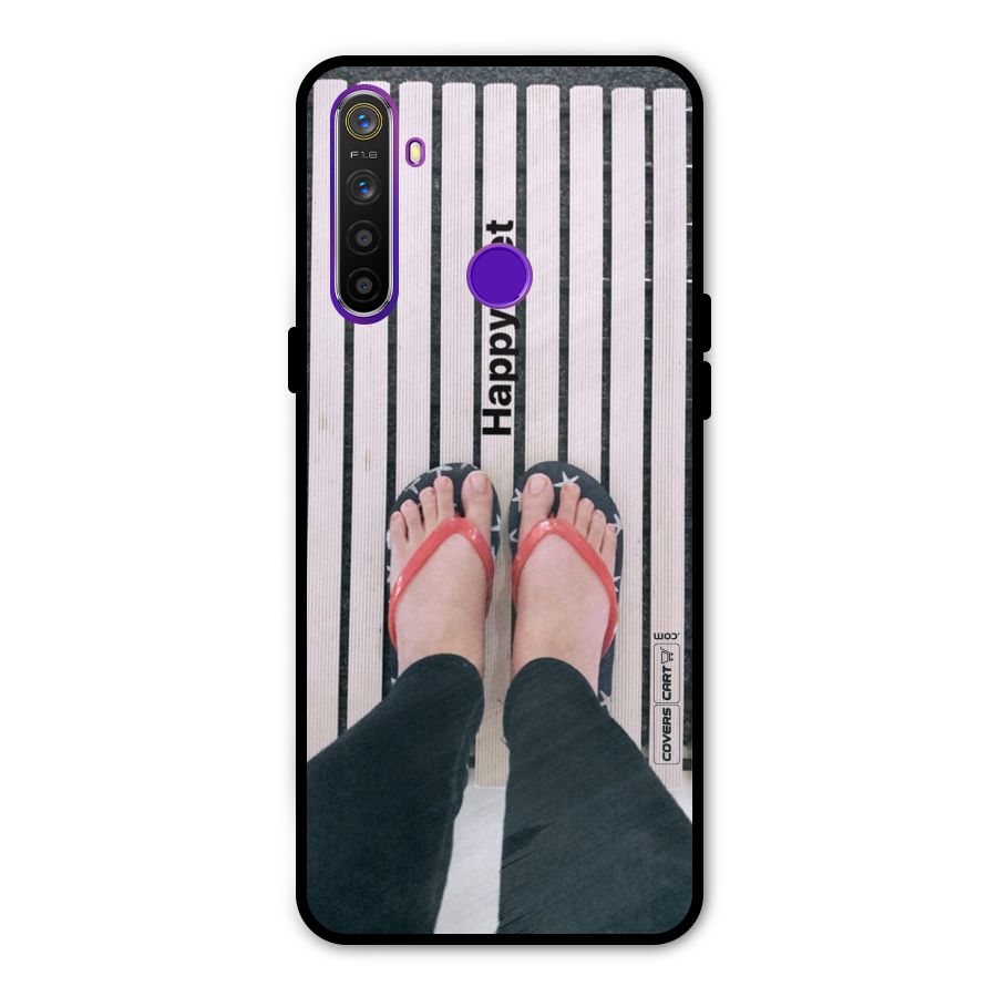 Happy Feet Metal Back Case for Realme 5i