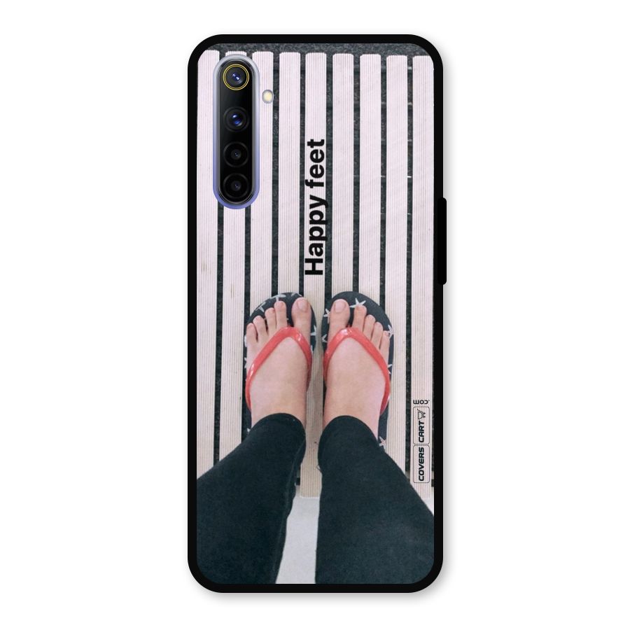 Happy Feet Metal Back Case for Realme 6i