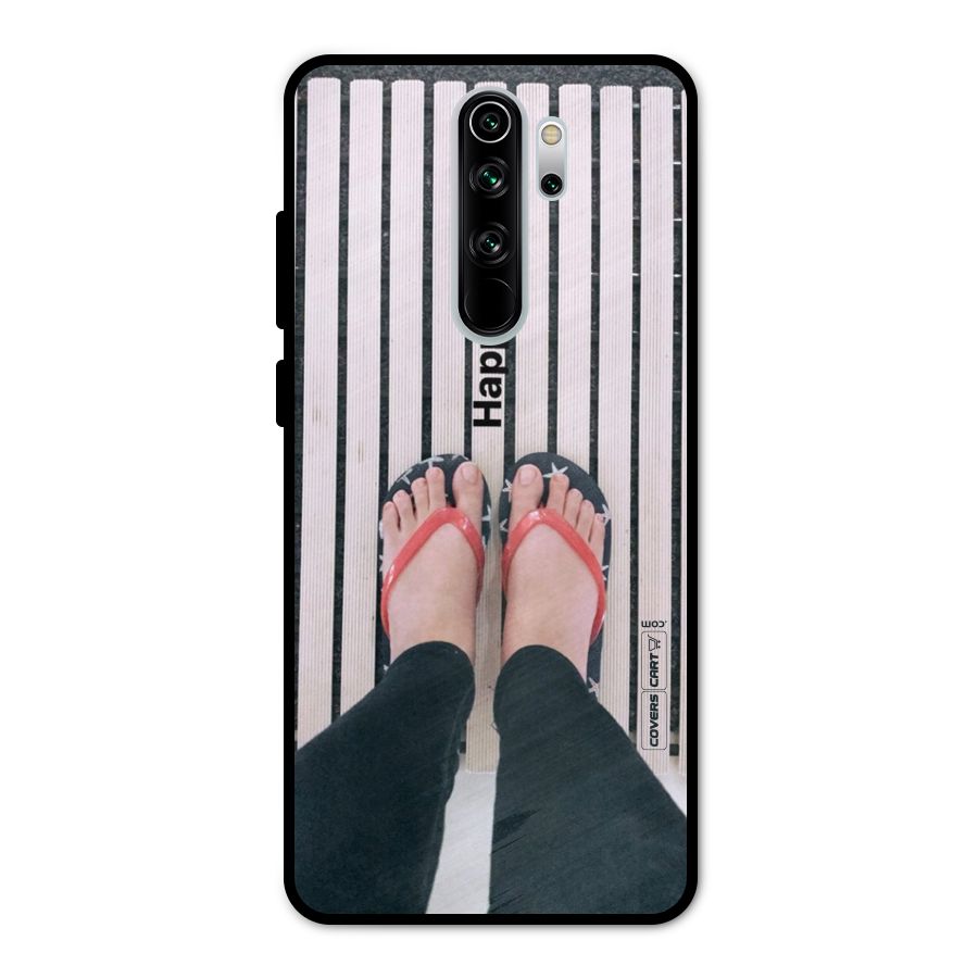 Happy Feet Metal Back Case for Redmi Note 8 Pro