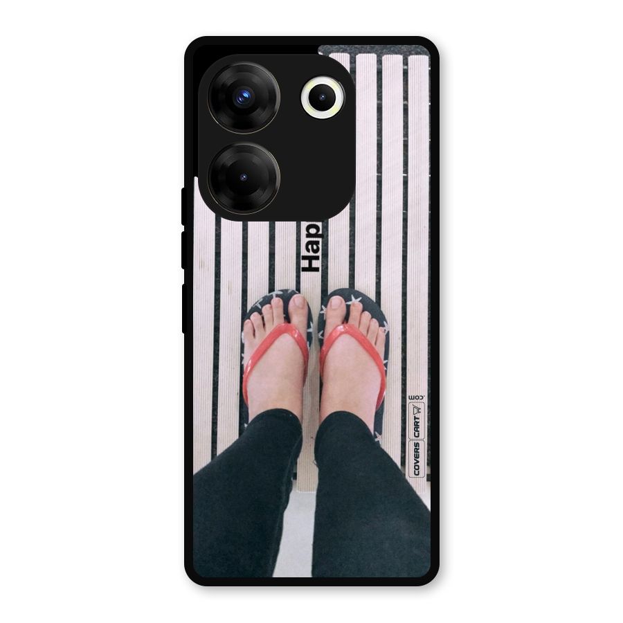 Happy Feet Metal Back Case for Tecno Camon 20