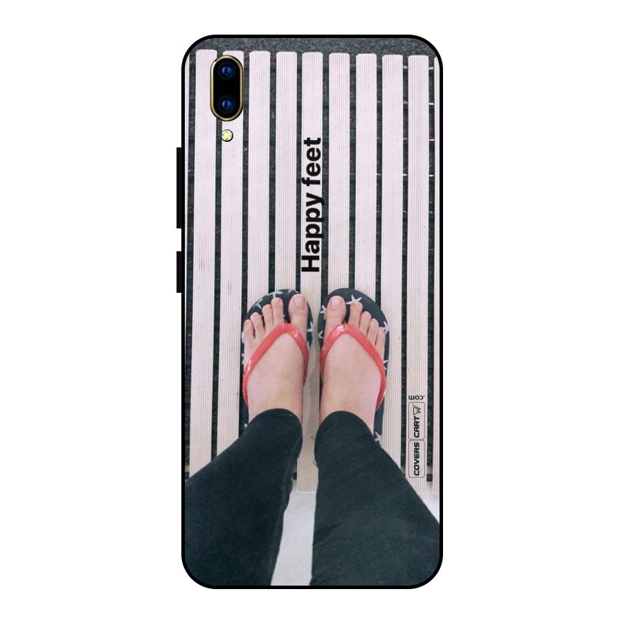 Happy Feet Metal Back Case for Vivo V11 Pro
