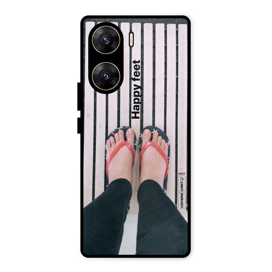 Happy Feet Metal Back Case for Vivo V29e