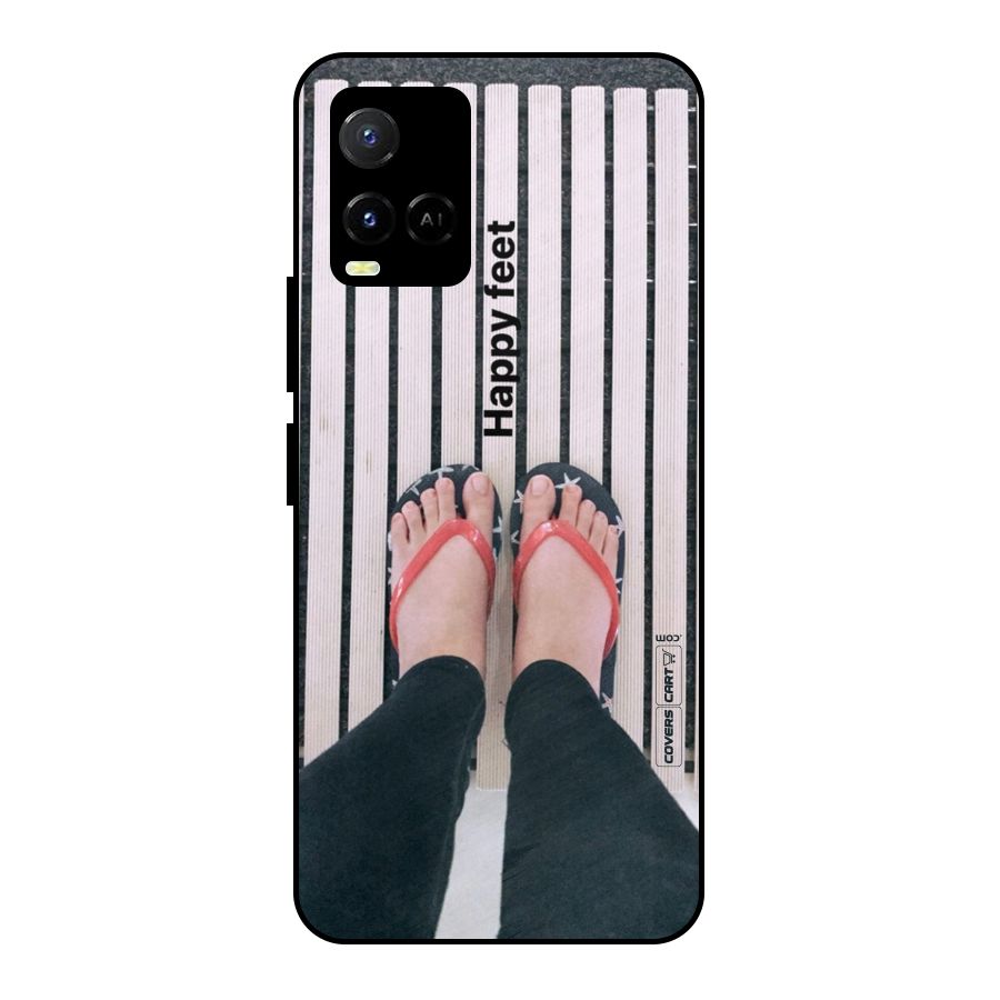 Happy Feet Metal Back Case for Vivo Y21