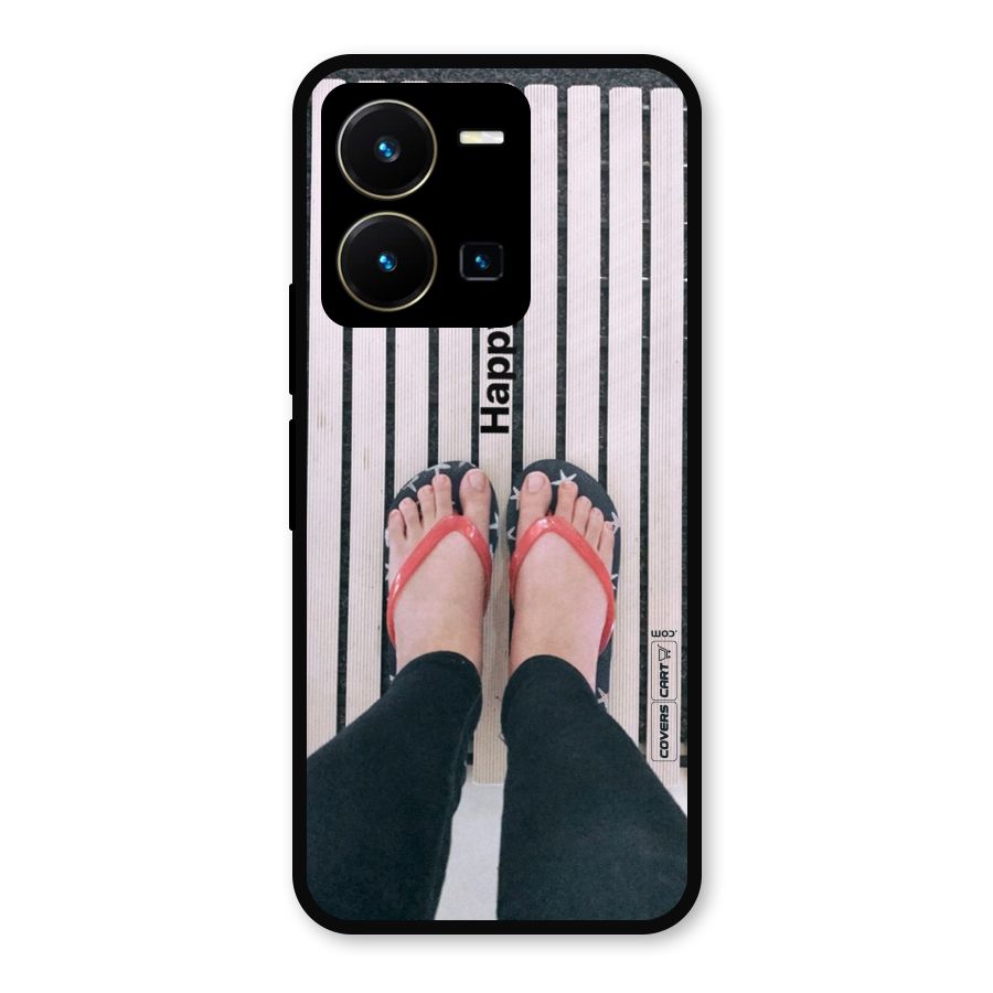 Happy Feet Metal Back Case for Vivo Y35