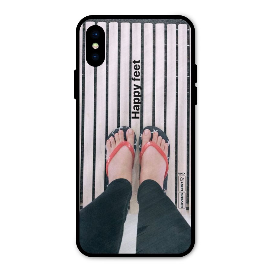 Happy Feet Metal Back Case for iPhone XS