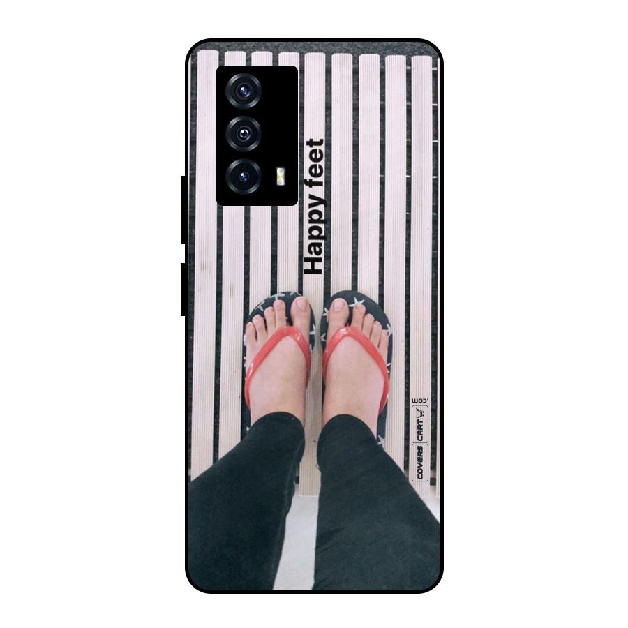 Happy Feet Metal Back Case for iQOO Z5