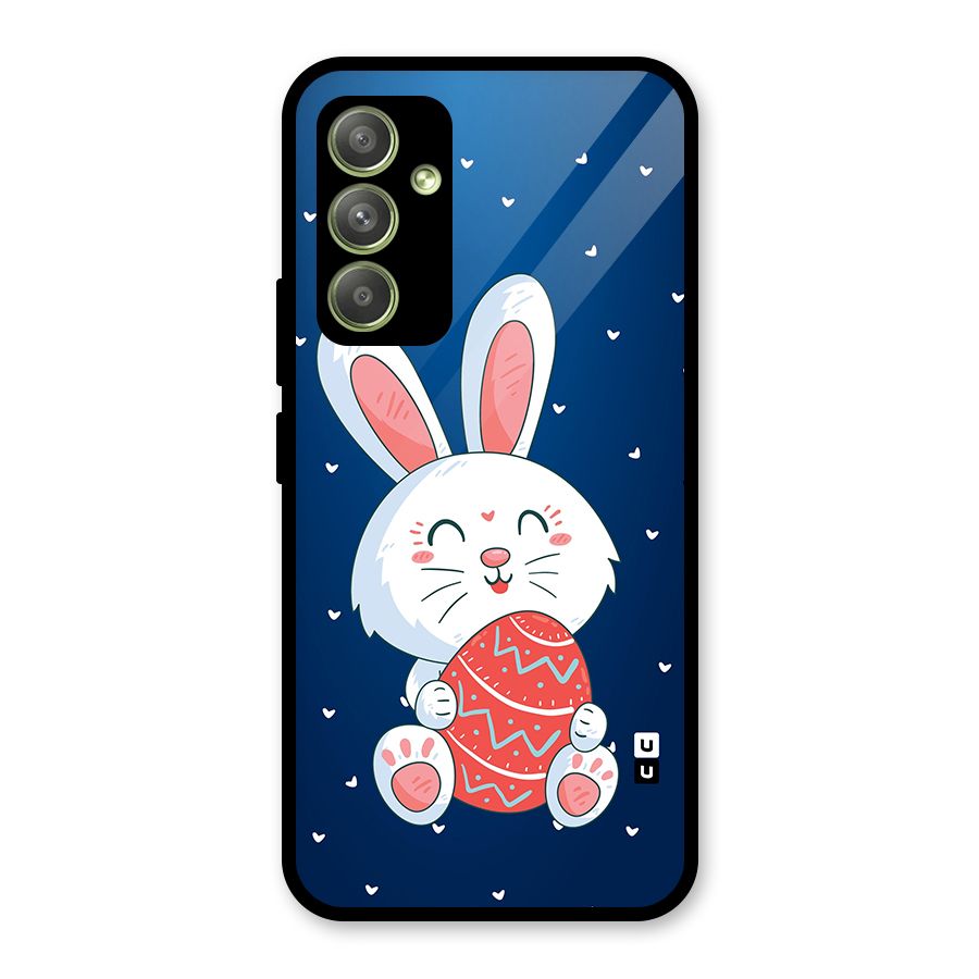 Happy Festive Bunny Glass Back Case for Galaxy A54