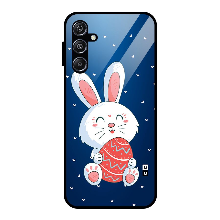 Happy Festive Bunny Glass Back Case for Galaxy M34 5G