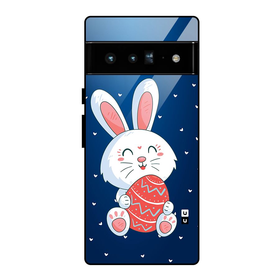 Happy Festive Bunny Glass Back Case for Google Pixel 6 Pro