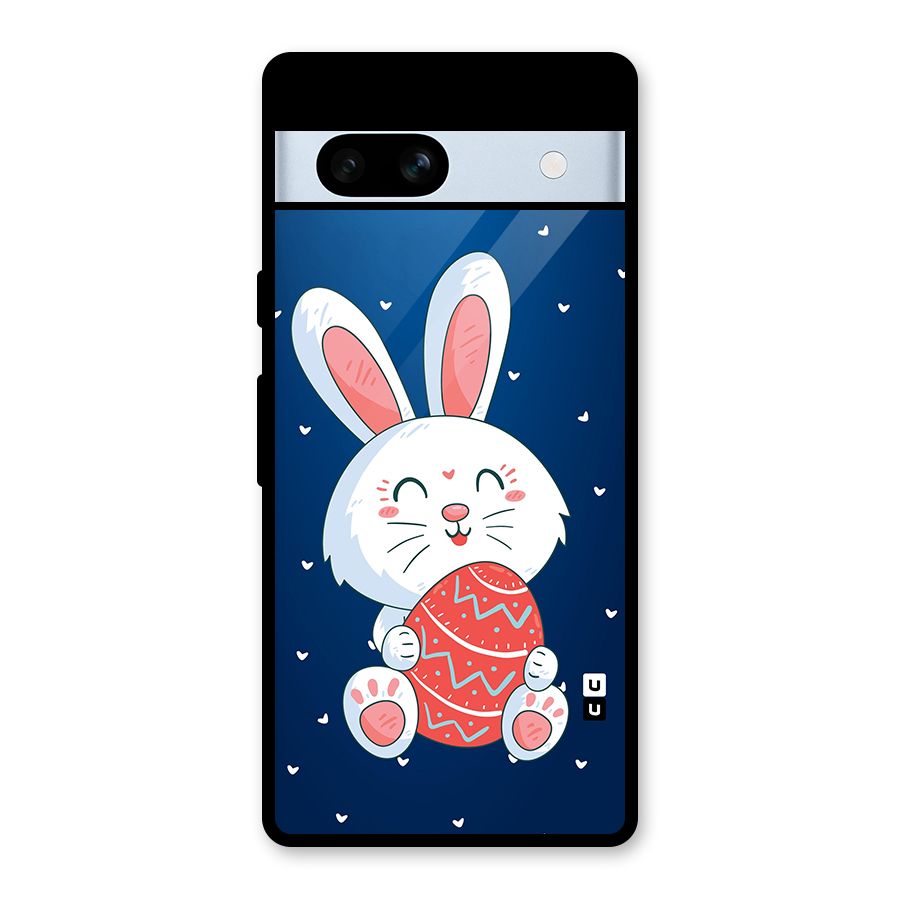 Happy Festive Bunny Glass Back Case for Google Pixel 7a