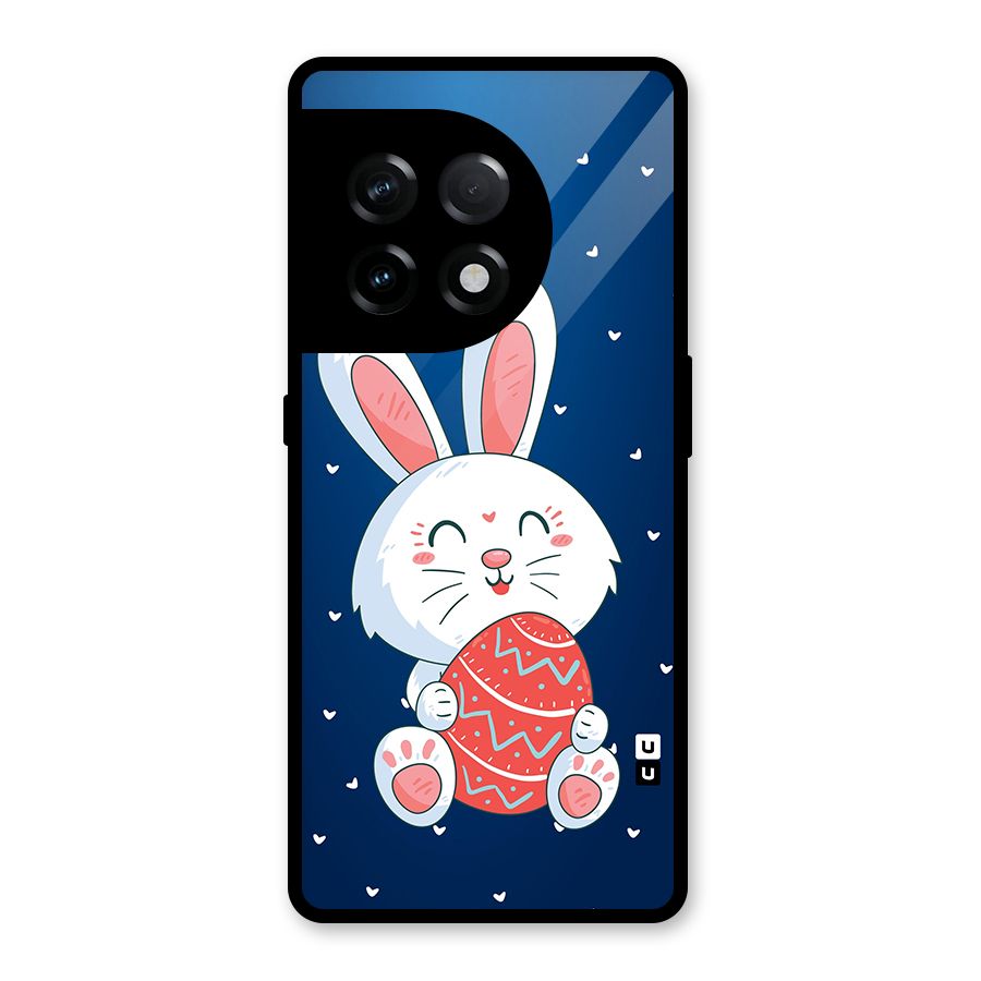 Happy Festive Bunny Glass Back Case for OnePlus 11R