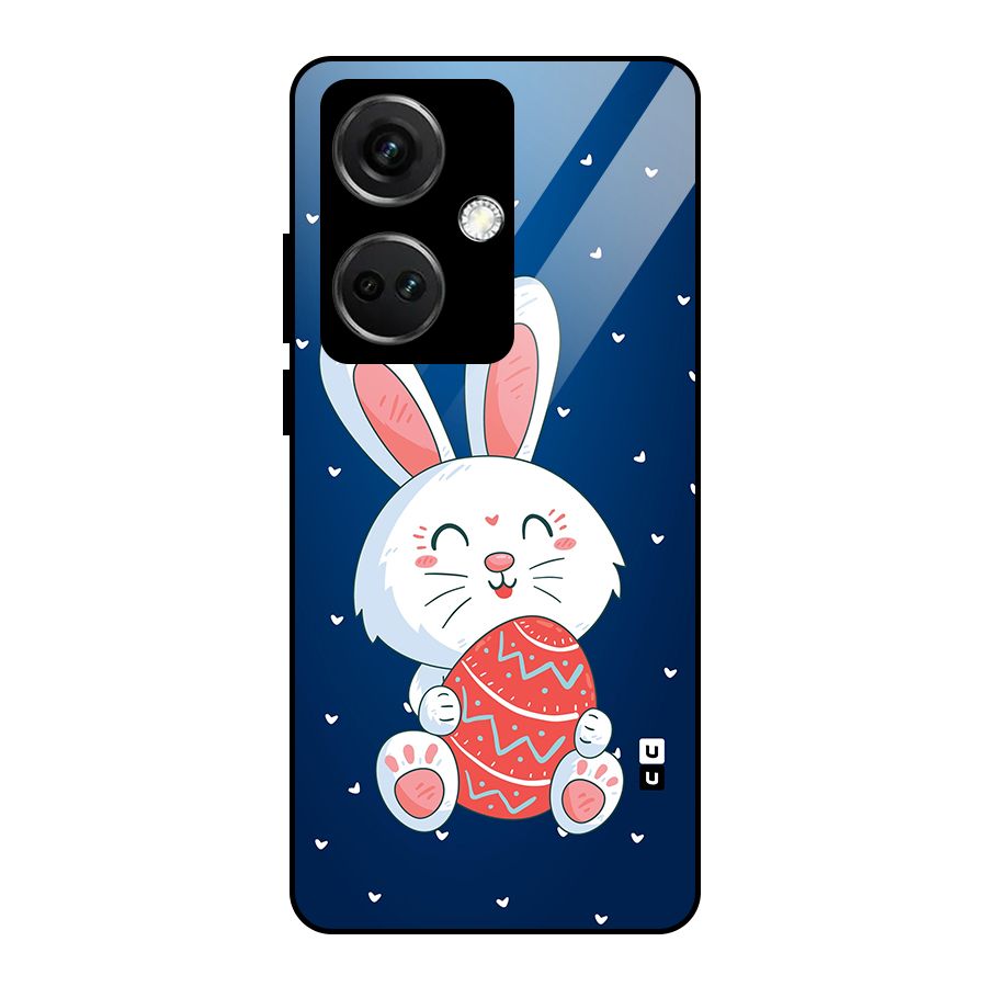 Happy Festive Bunny Glass Back Case for OnePlus Nord CE 3 5G