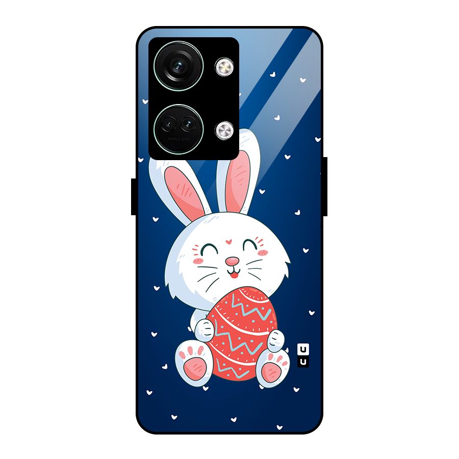 Happy Festive Bunny Glass Back Case for Oneplus Nord 3