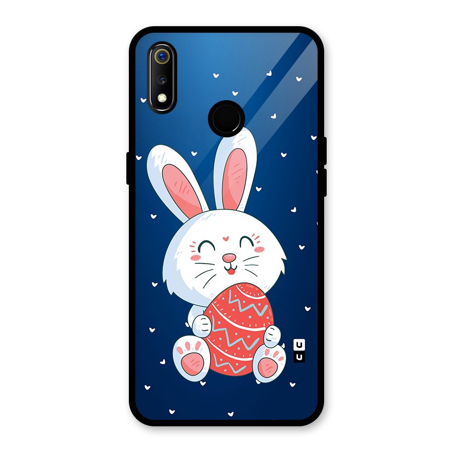 Happy Festive Bunny Glass Back Case for Realme 3i
