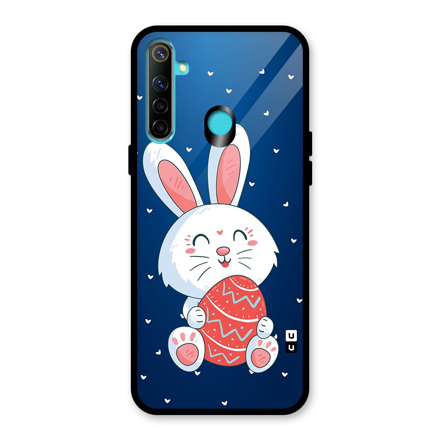 Happy Festive Bunny Glass Back Case for Realme 5