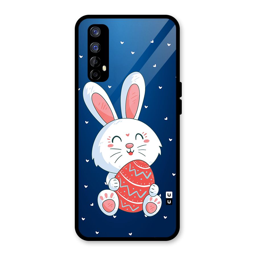 Happy Festive Bunny Glass Back Case for Realme 7
