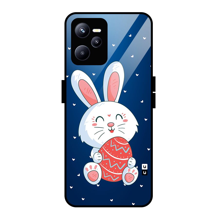 Happy Festive Bunny Glass Back Case for Realme C35