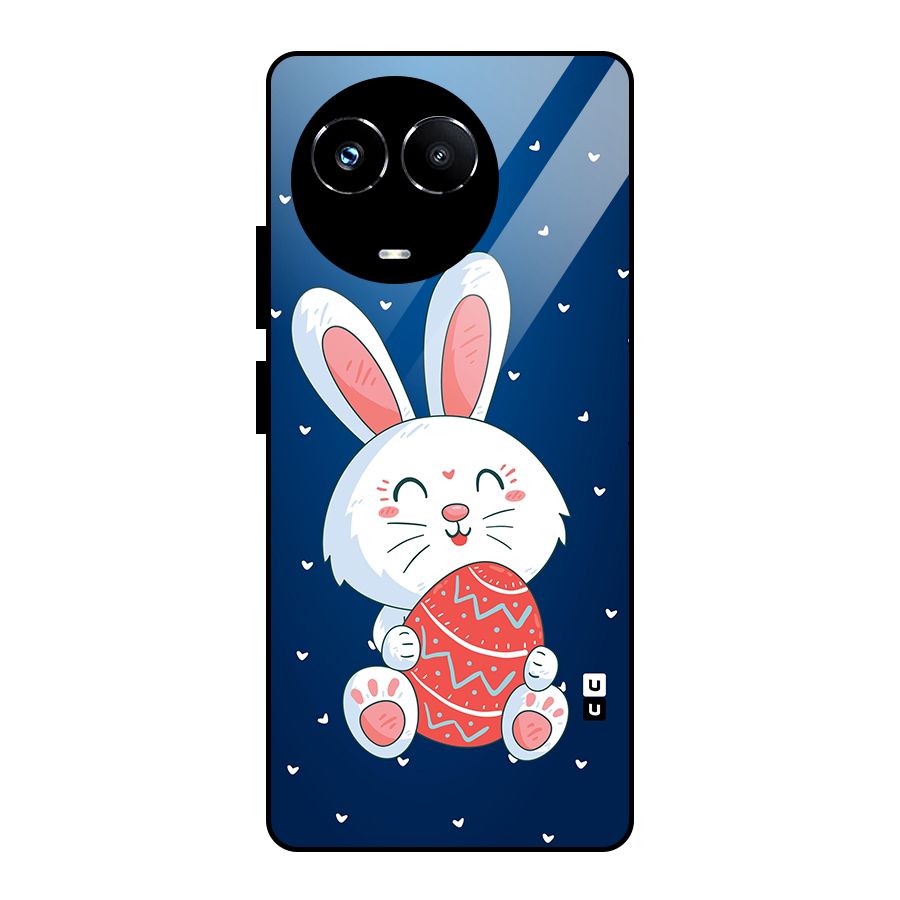 Happy Festive Bunny Glass Back Case for Realme Narzo 60X