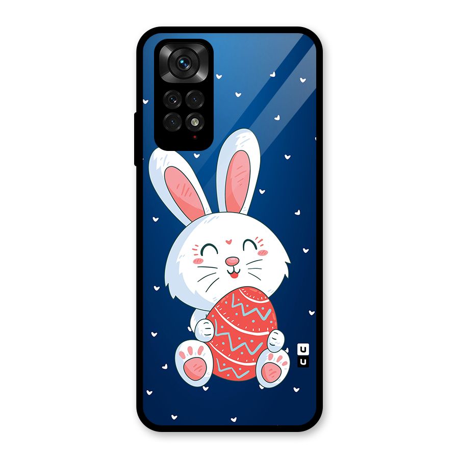 Happy Festive Bunny Glass Back Case for Redmi Note 11S