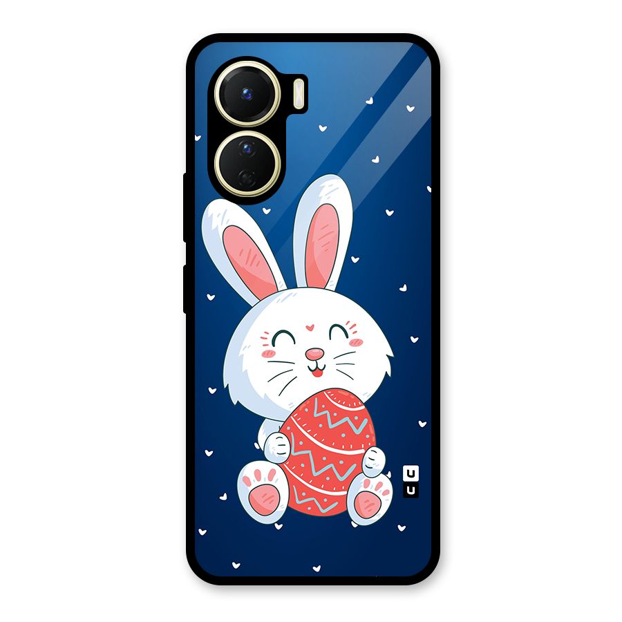 Happy Festive Bunny Glass Back Case for Vivo Y16