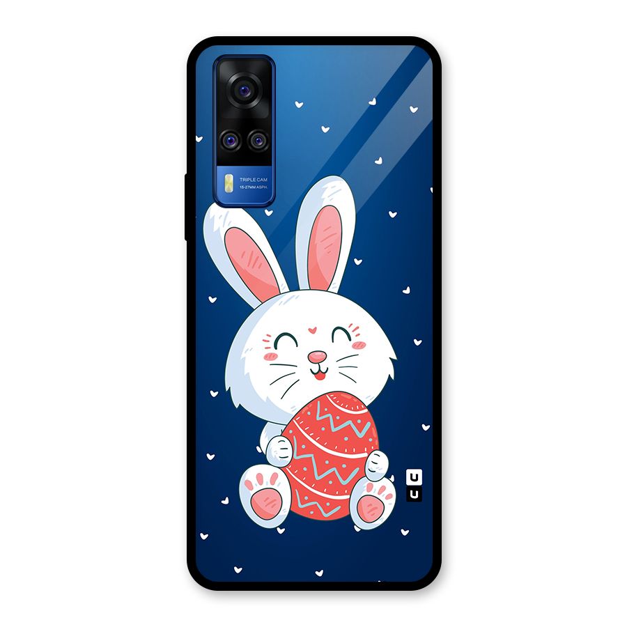 Happy Festive Bunny Glass Back Case for Vivo Y31