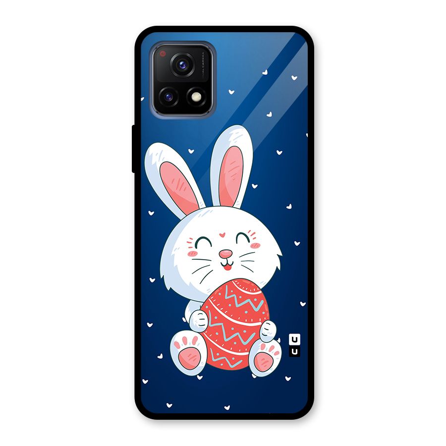 Happy Festive Bunny Glass Back Case for Vivo Y72 5G