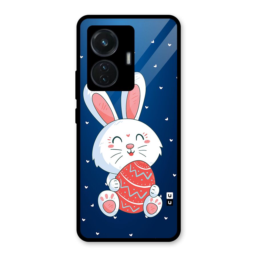 Happy Festive Bunny Glass Back Case for iQOO Z6 44W
