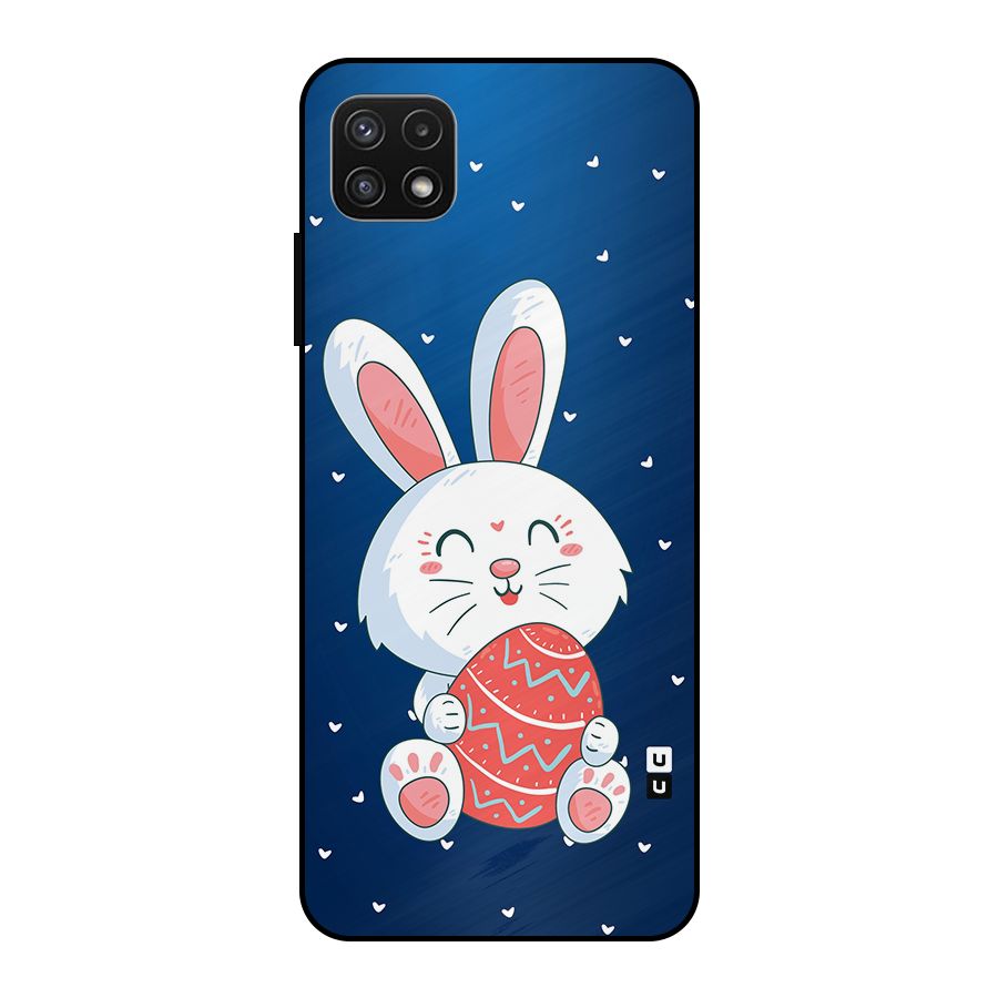 Happy Festive Bunny Metal Back Case for Galaxy A22 5G