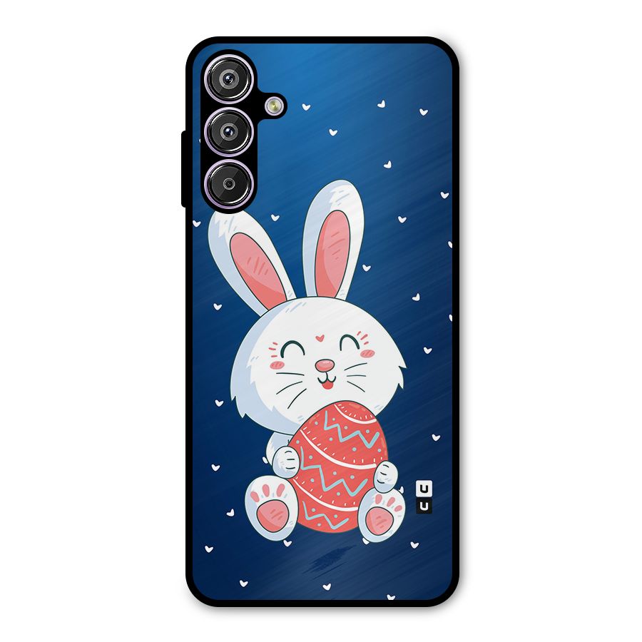 Happy Festive Bunny Metal Back Case for Galaxy F15
