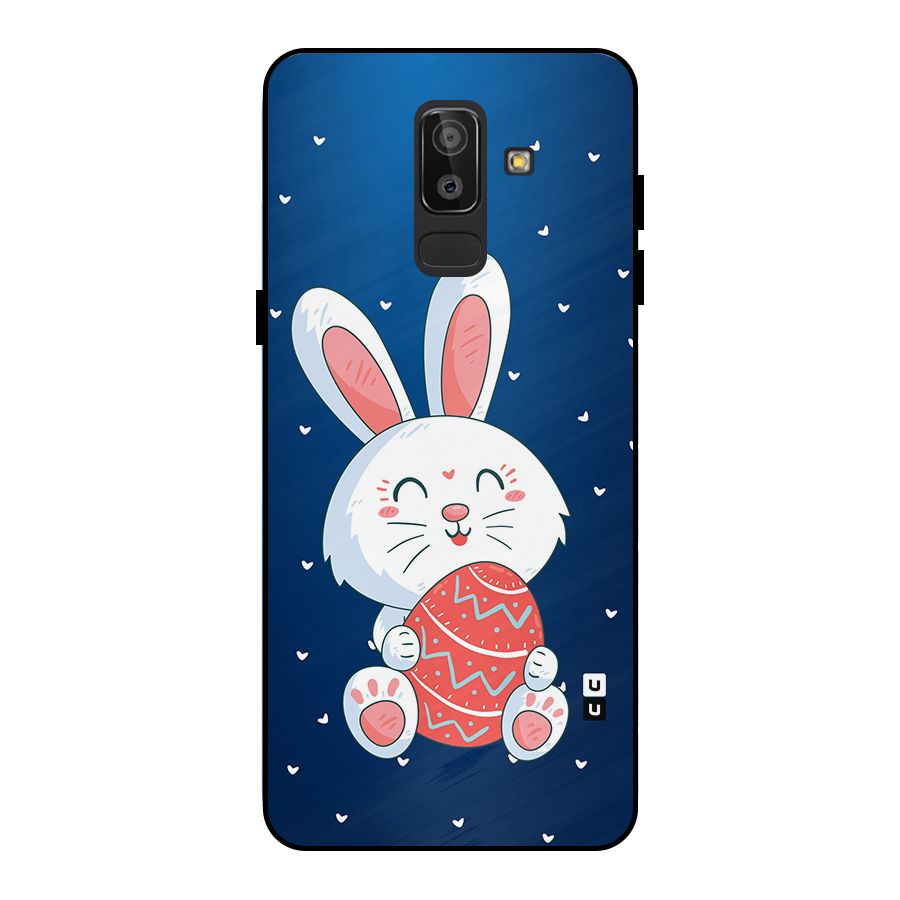 Happy Festive Bunny Metal Back Case for Galaxy J8