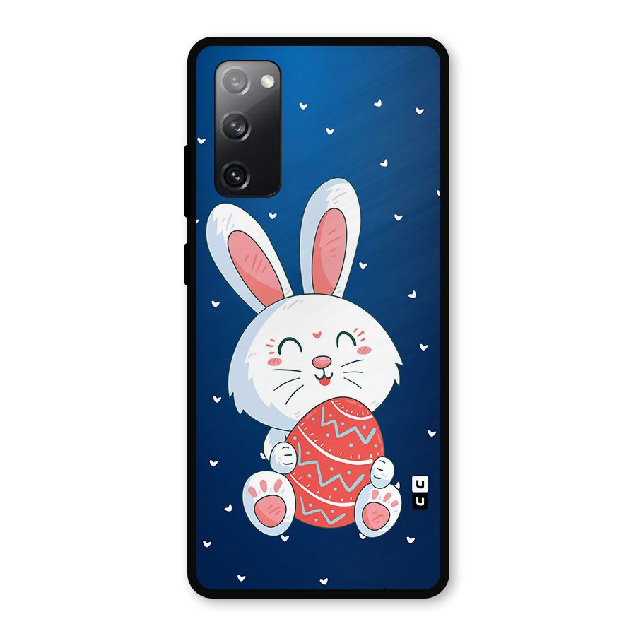 Happy Festive Bunny Metal Back Case for Galaxy S20 FE 5G