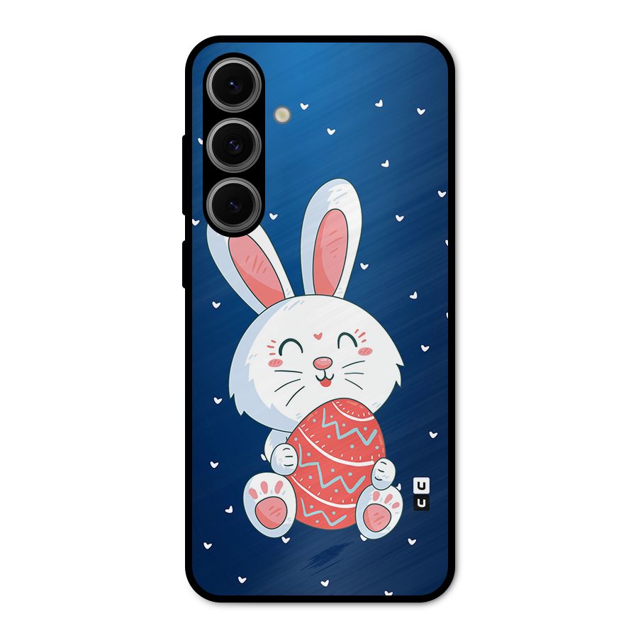 Happy Festive Bunny Metal Back Case for Galaxy S24 FE