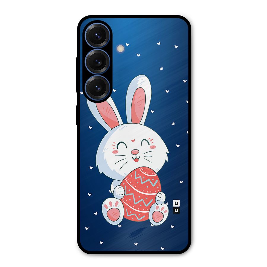 Happy Festive Bunny Metal Back Case for Galaxy S25