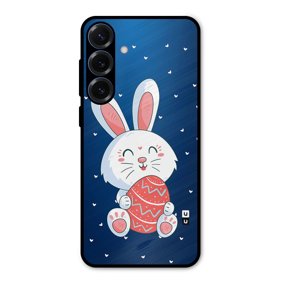 Happy Festive Bunny Metal Back Case for Galaxy S25 Plus