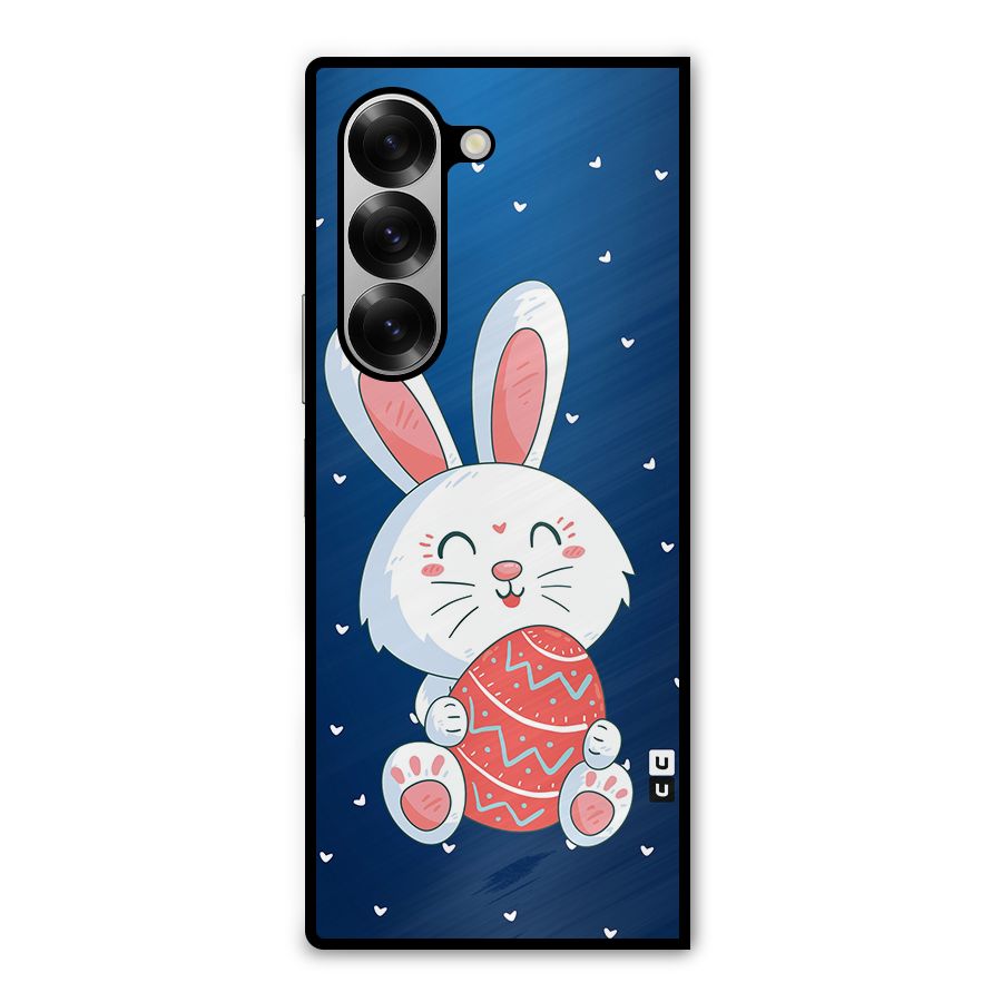 Happy Festive Bunny Metal Back Case for Galaxy Z Fold6