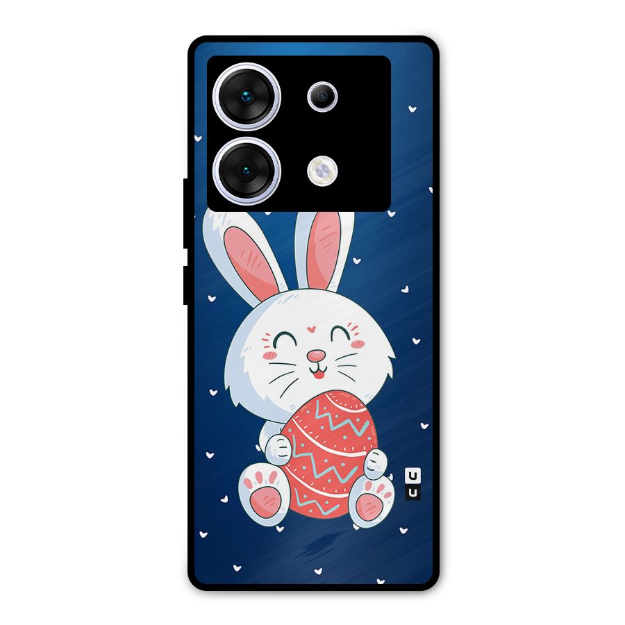 Happy Festive Bunny Metal Back Case for Infinix Zero 30 5G