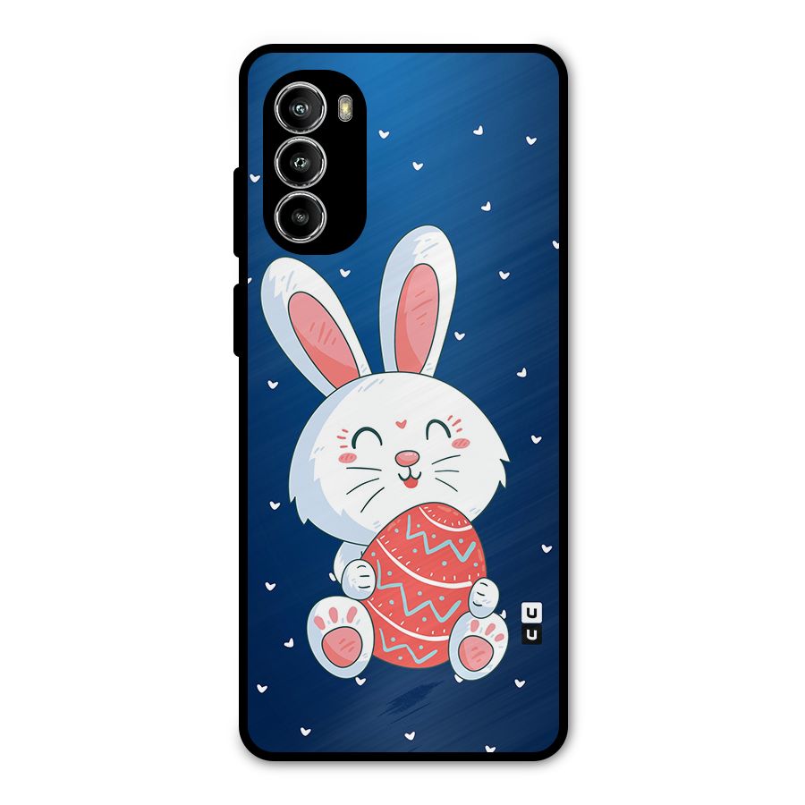 Happy Festive Bunny Metal Back Case for Moto G52