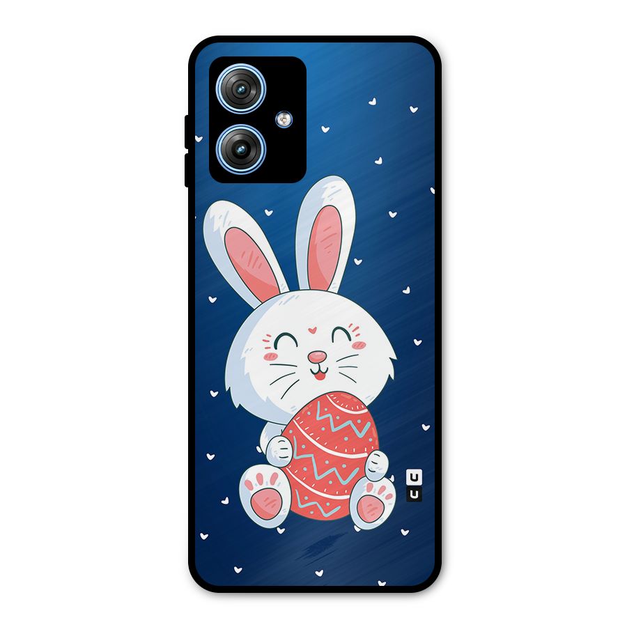 Happy Festive Bunny Metal Back Case for Moto G54