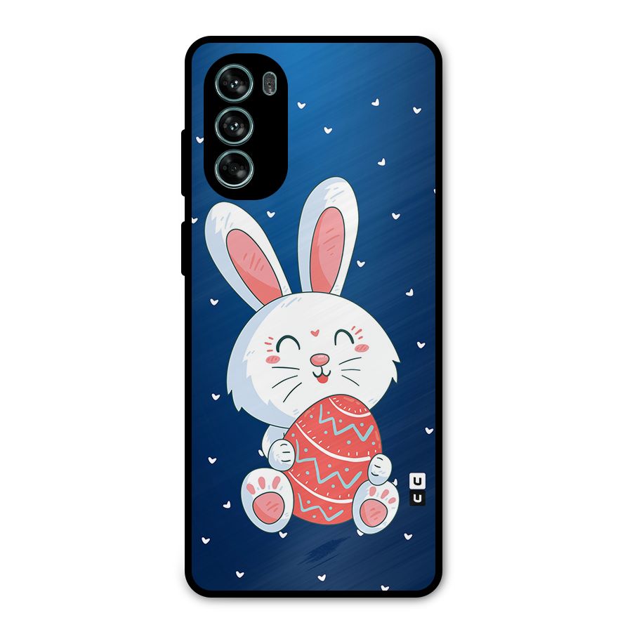 Happy Festive Bunny Metal Back Case for Moto G62