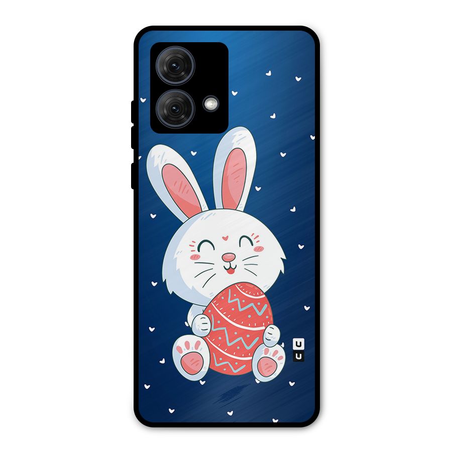 Happy Festive Bunny Metal Back Case for Moto G84