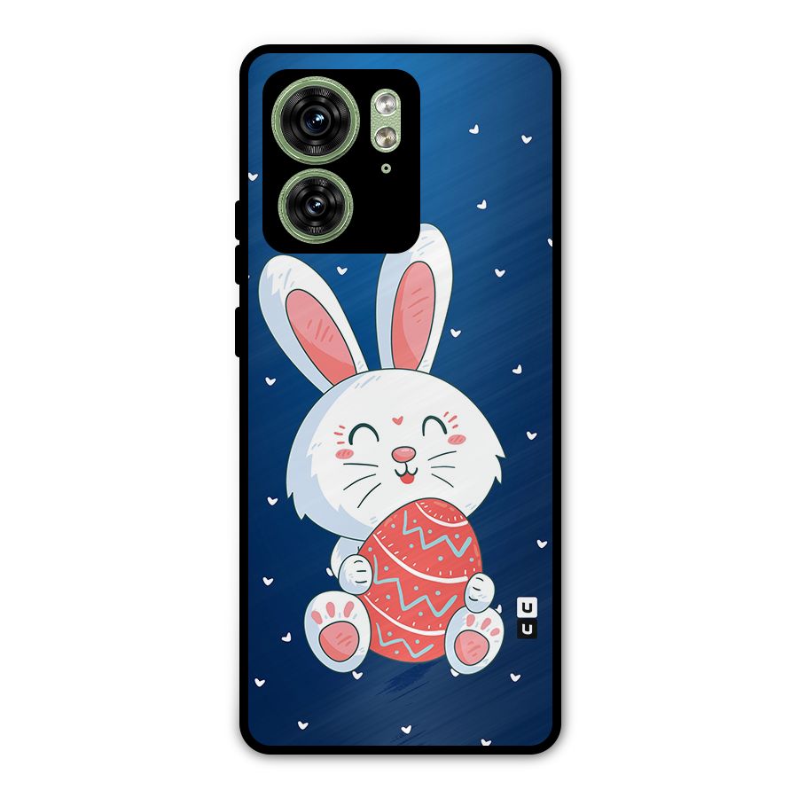 Happy Festive Bunny Metal Back Case for Motorola Edge 40 5G