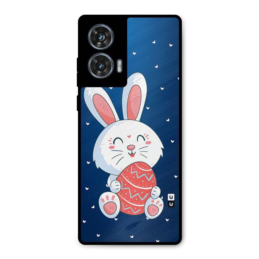 Happy Festive Bunny Metal Back Case for Motorola Edge 50 Fusion