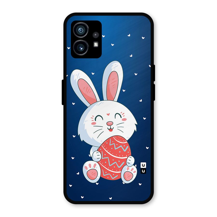 Happy Festive Bunny Metal Back Case for Nothing Phone 1